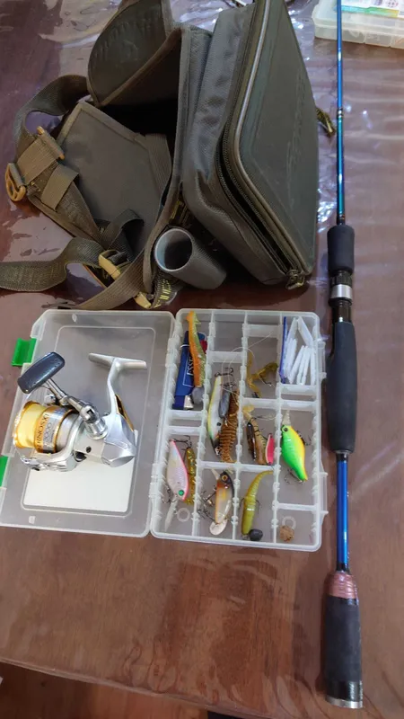 Рыболовный комплект — Спиннинг Pro Bass, катушка Shimano