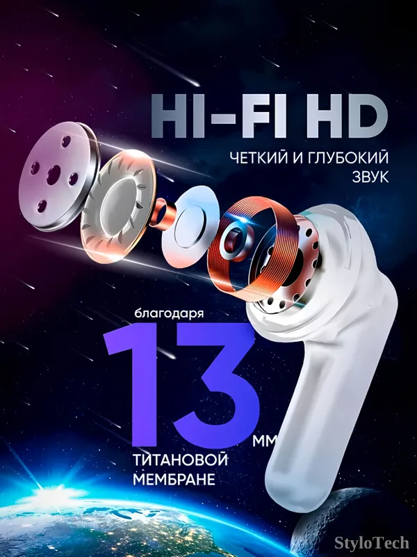 Беспроводные наушники сенсорные с шумоподавлением 4 Беспроводные наушники сенсорные с шумоподавлением 4