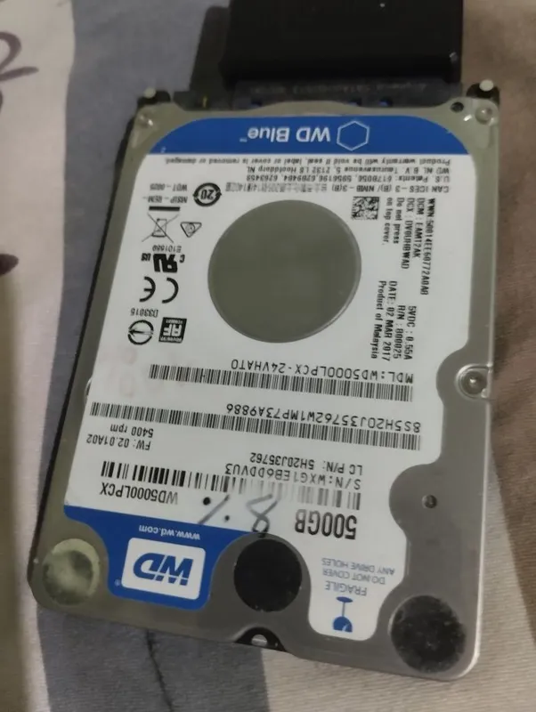 WD500LPCX 500GB 2.5 HDD 1 WD500LPCX 500GB 2.5 HDD 1