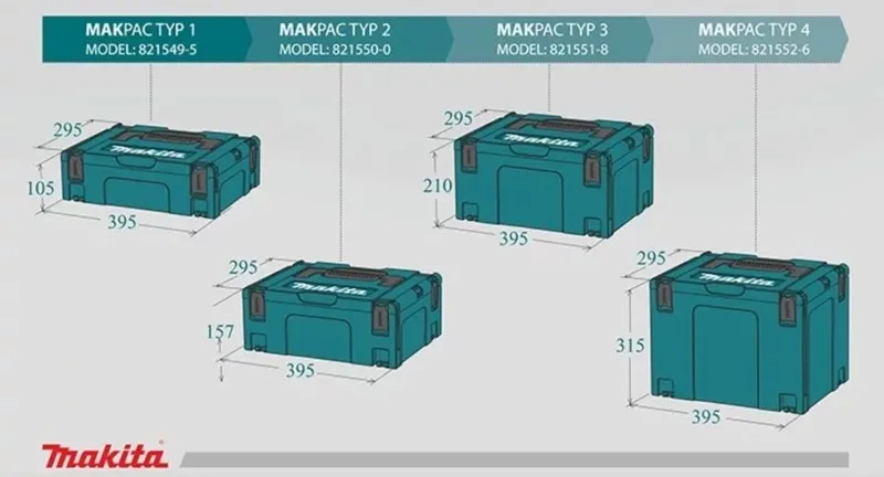 Макита macpak 4 ва 3ли, инструмент яшиги — фото 2