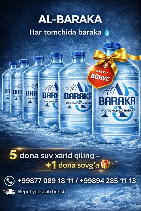 19 LITRLI ICHIMLIK SUVI BEPUL yetkazib berish Samarqand 3 19 LITRLI ICHIMLIK SUVI BEPUL yetkazib berish Samarqand 3