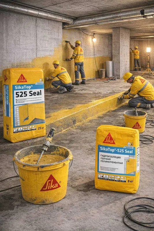 SikaTop 525 Seal гидроизоляция 2 SikaTop 525 Seal гидроизоляция 2
