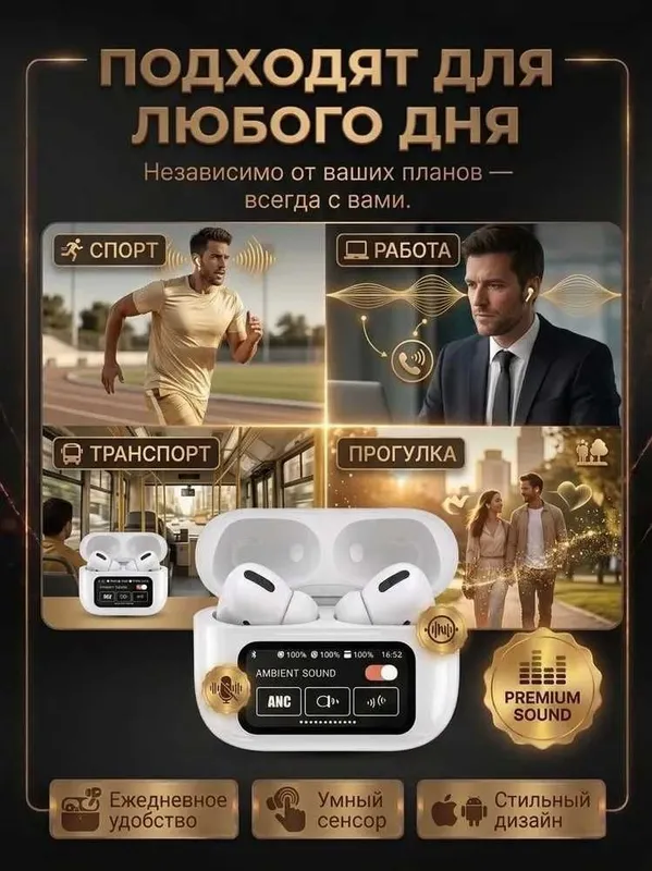 Наушники беспроводные-GENAI-GE5 ANC Pro 6