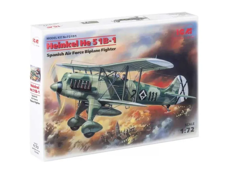 Сборная модель самолета Heinkel He 51 (ICM, 1:72) — фото 1