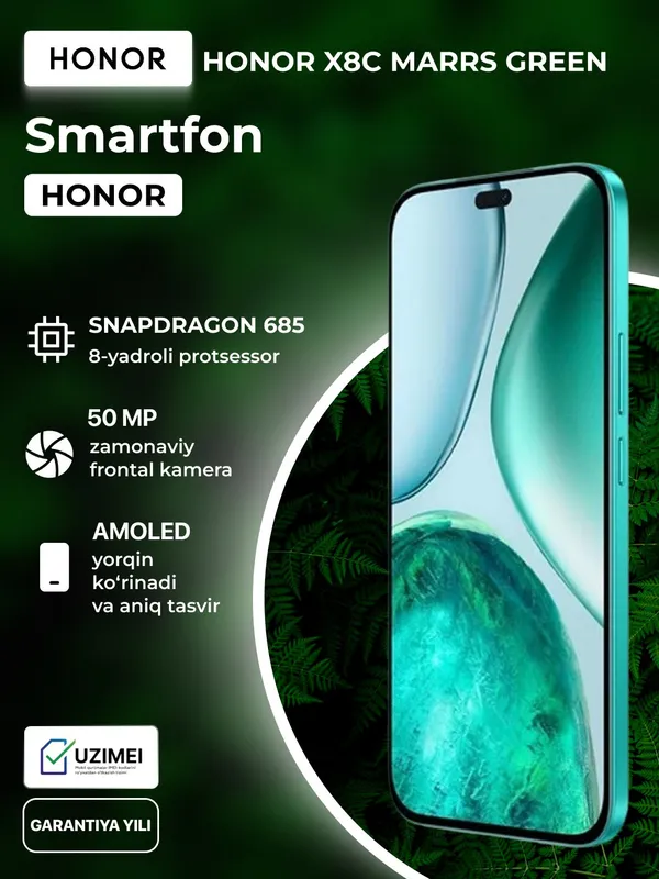 Смартфон Honor X8c 8/256GB 5000 mAh 6.7" Marrs Green 7