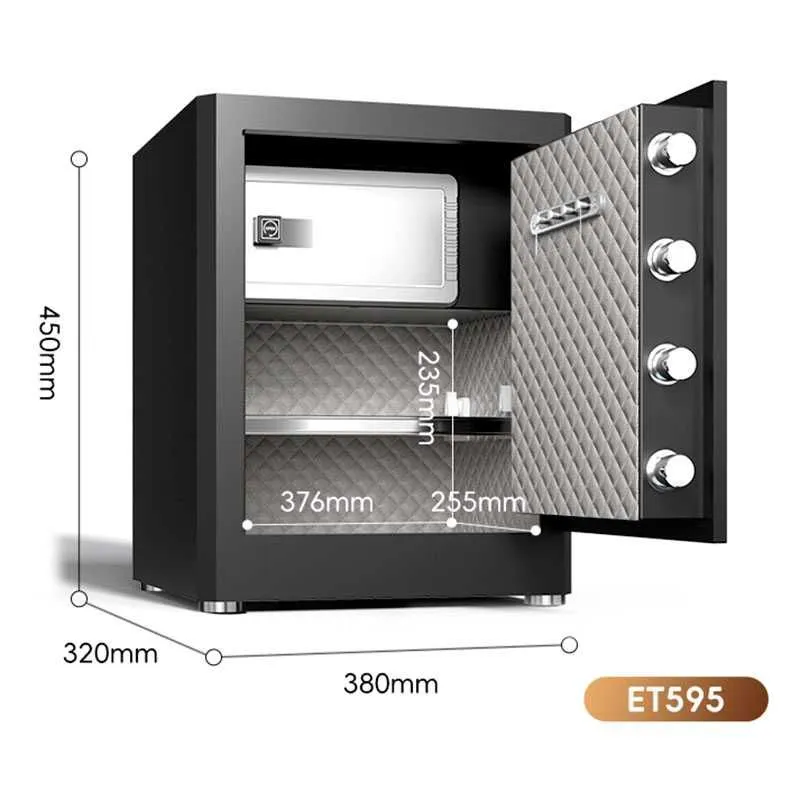 DELI "ET595" biometrik seyf 380x320x450 mm, 18,3 kg 8 DELI "ET595" biometrik seyf 380x320x450 mm, 18,3 kg 8