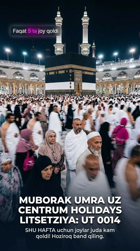 Centrum Holidays Umra Tur Sergeli Bilet Narxi Muborak Umra Tur Paket 6