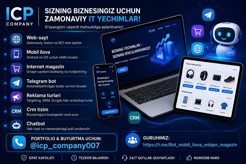 Online do'kon, sayt, Telegram bot yaratish — фото 3