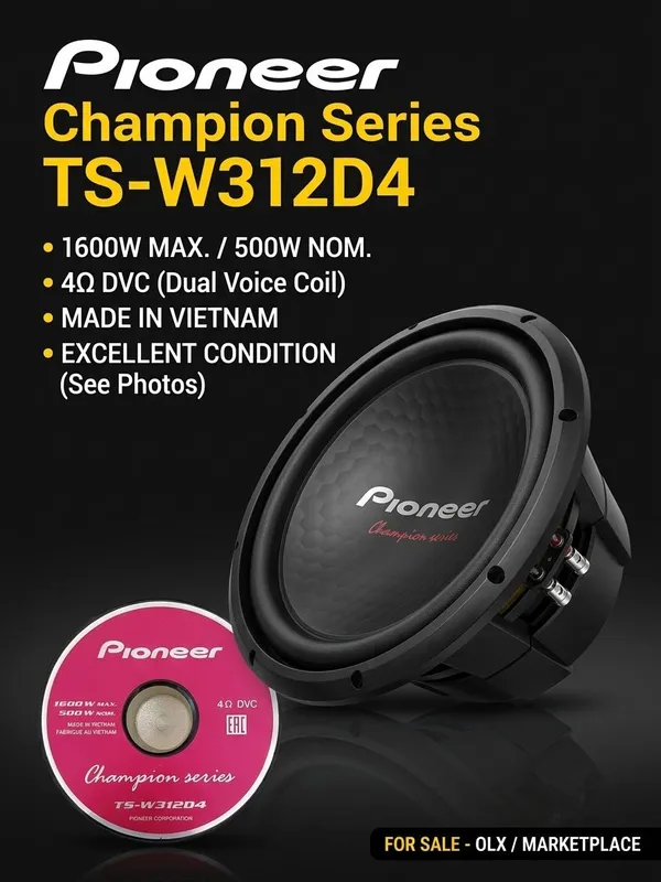 Сабвуфер Pioneer TS-W312D4 Champion Series — Идеал