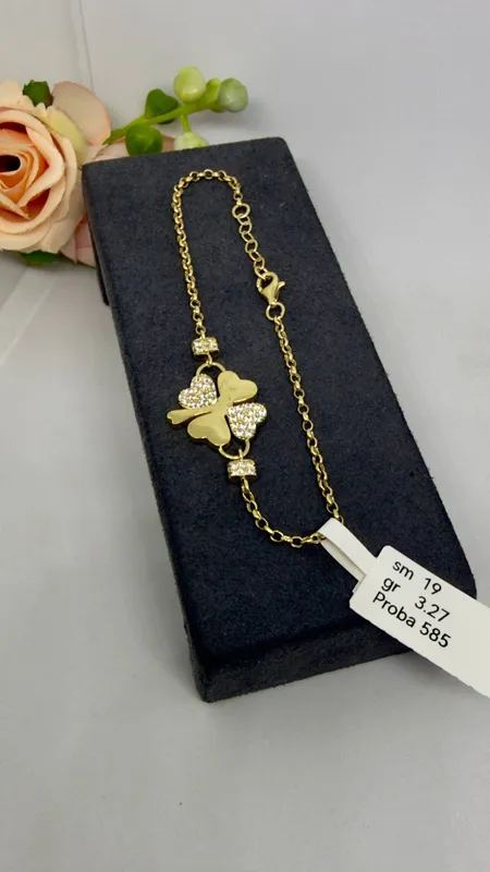 Mulk tilla braslet 585 proba uzunligi 19sm