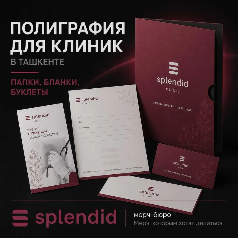 Полиграфия для клиник в Ташкенте | Папки, бланки, буклеты Полиграфия для клиник в Ташкенте | Папки, бланки, буклеты
