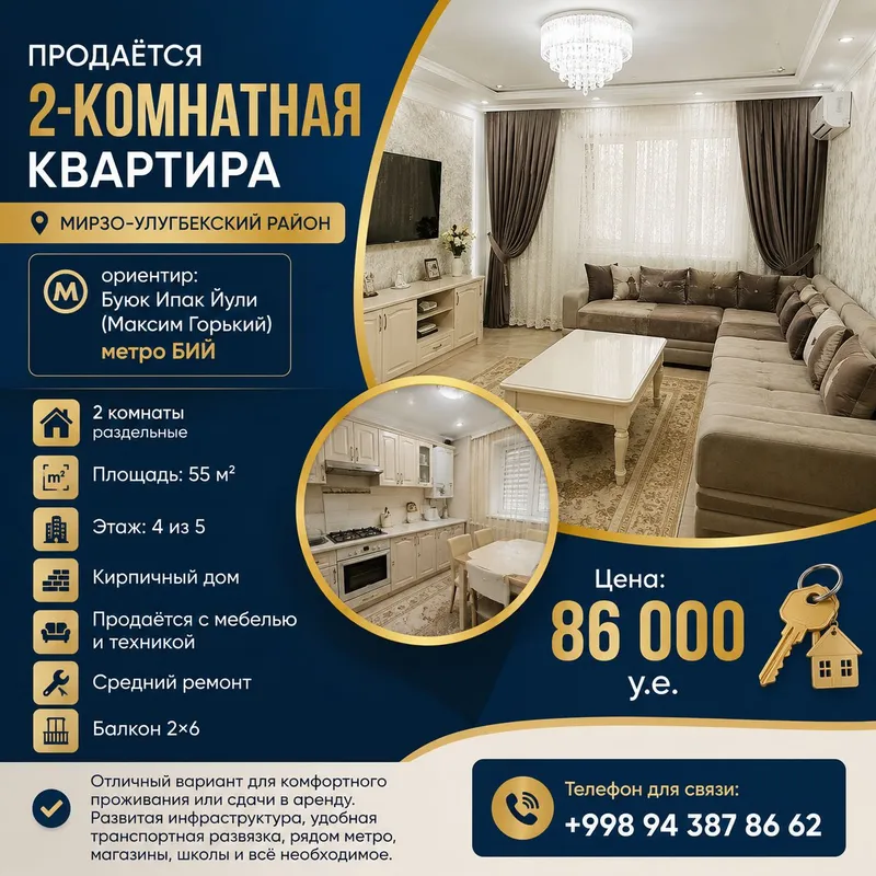 kvartira sotiladi