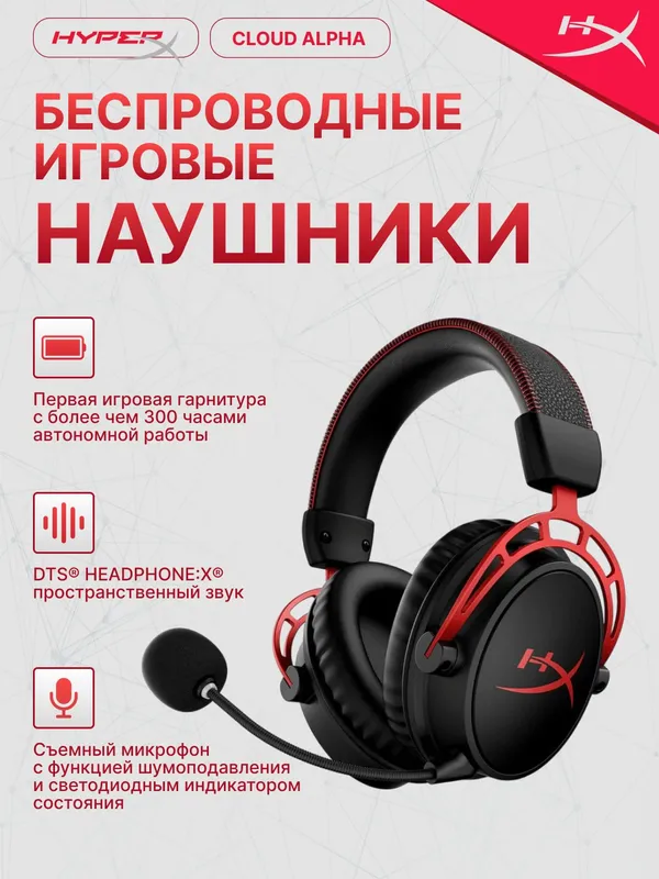 Игровые наушники HyperX Cloud Alpha Wireless