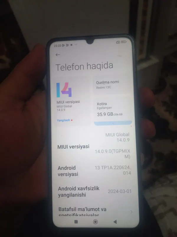 Продаётся Redmi 13C или обмен на 256 ГБ 3