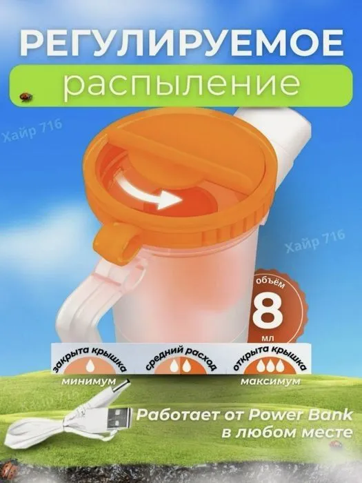 Ингалятор небулайзер компрессорный для детей и взрослых — фото 6