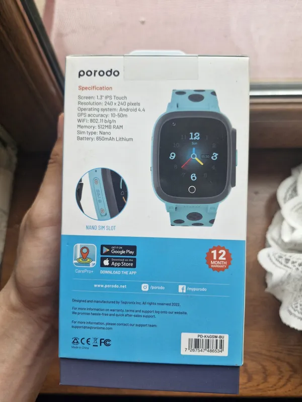 Умные детские часы porodo 4 Умные детские часы porodo 4