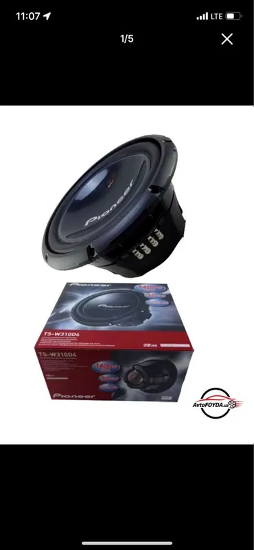 Pioneer TS-W310D4 сабвуфер 1400W 12 dyum kuchli bass 1 Pioneer TS-W310D4 сабвуфер 1400W 12 dyum kuchli bass 1