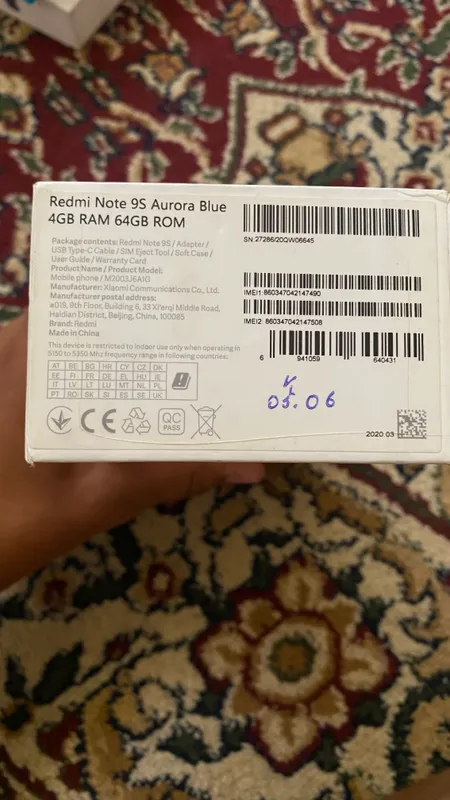 Коробка Redmi Note 9S 2 Коробка Redmi Note 9S 2