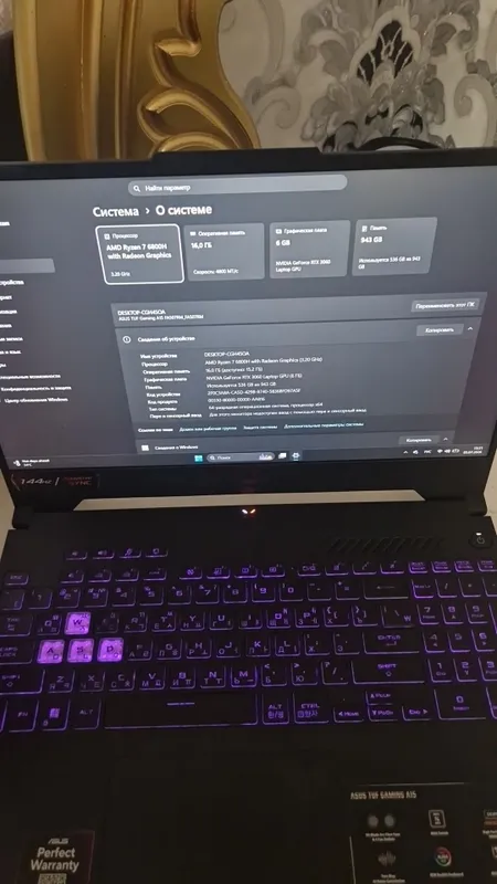 Asus tuf a15 xolati yanigide