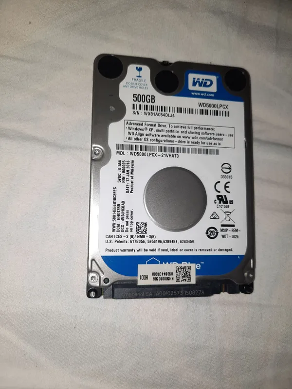 HDD хард диск 500GB для Ноутбука WD5000LPCX — фото 1