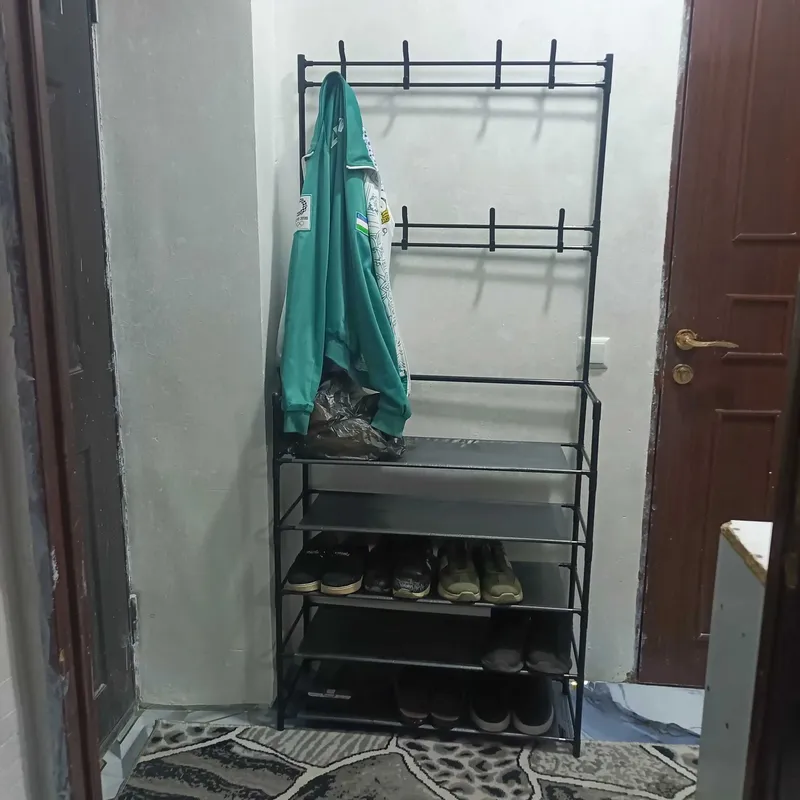 Вешалка напольная для одежды с 5 полками для обуви 8 Вешалка напольная для одежды с 5 полками для обуви 8