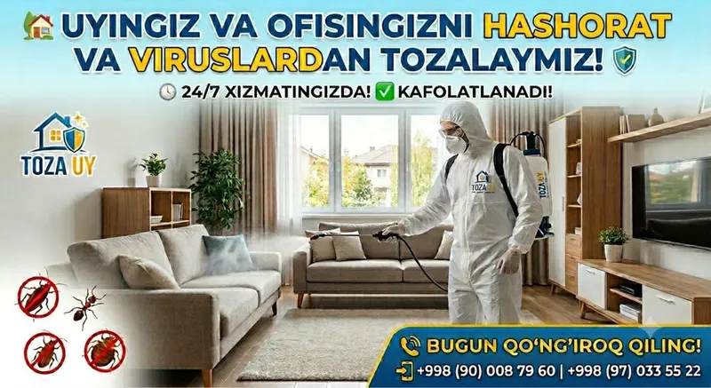 Dizinfeksiya hizmati Toshkent va Toshkent viloyatlari boylab