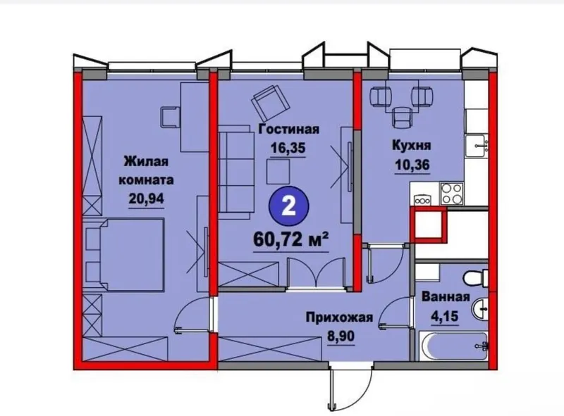 Regnum Plaza JKda 2 xonali kvartira sotiladi 5