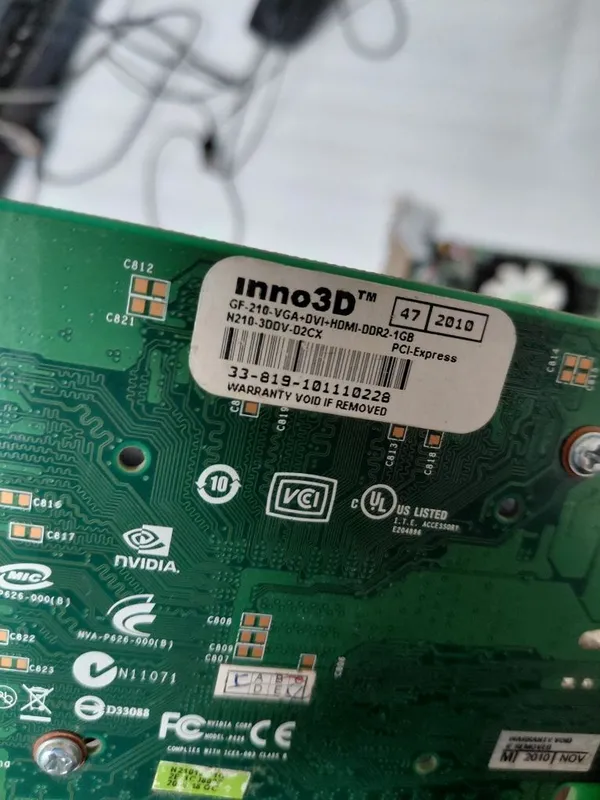 Видеокарта сатылады. Nvidia GeForce 210 1GB — фото 1