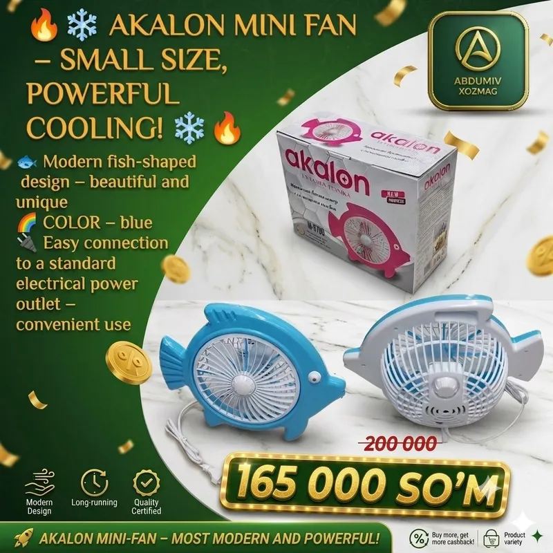 AKALON MINI VENTILYATOR – KICHIK, LEKIN Yaxshi 3