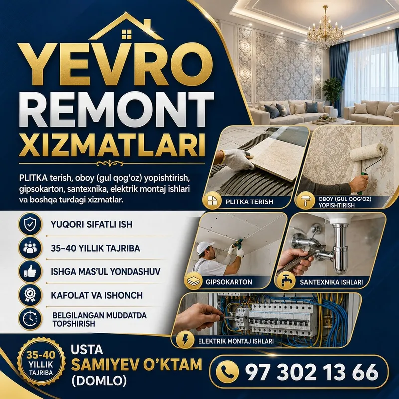 Yevro remont xizmatlari Yevro remont xizmatlari