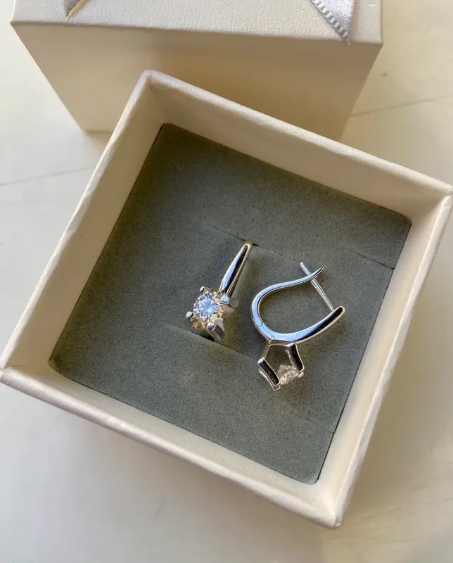 Серебро серьги 925 с натуральным камнем