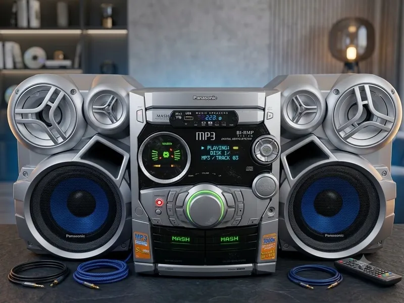Panasonic musiqiy markazi (BI-AMP, USB, MP3) — Kuchli ovoz va bass!