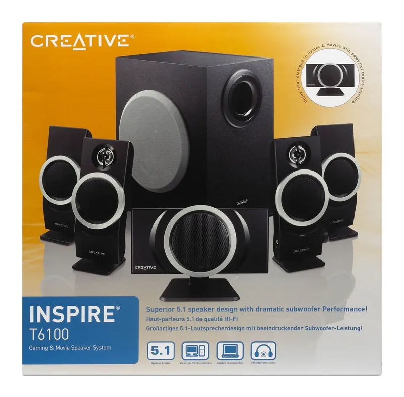 Creative Inspire T6100 5.1 Surround Sound Speaker System — фото 4