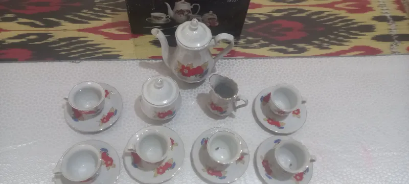 kofe uchun chinni komplekt chayniy servis