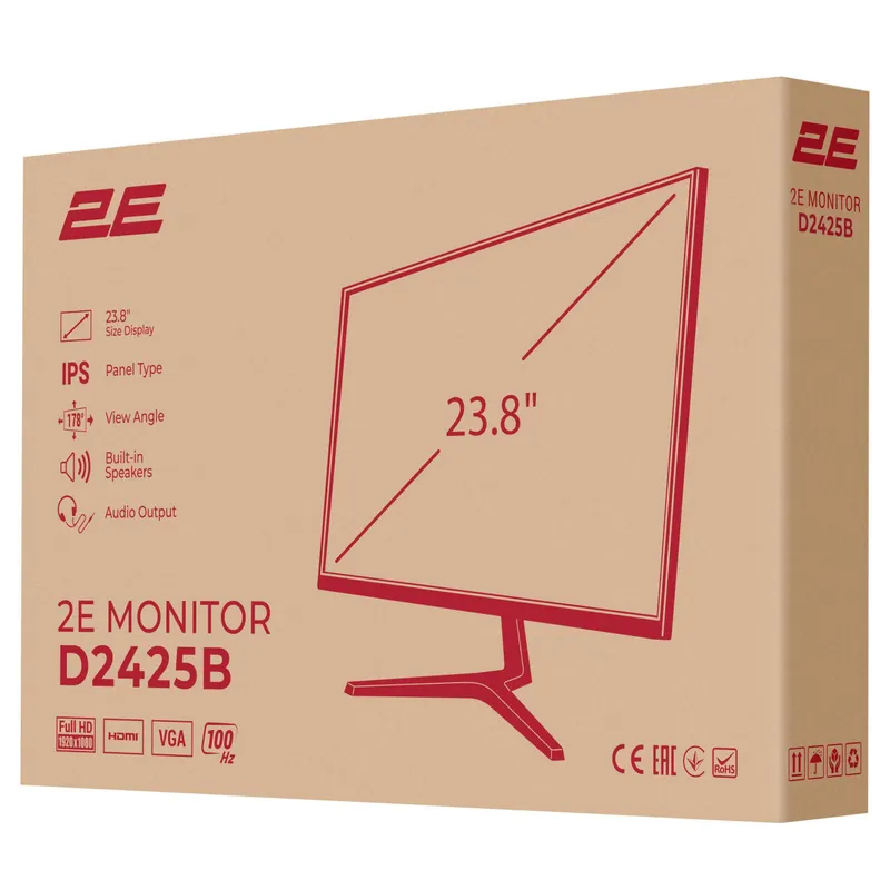 Монитор 23.8″ 2Е D2425B D-Sub, IPS/100Hz, FreeSync, перечисления есть — фото 2