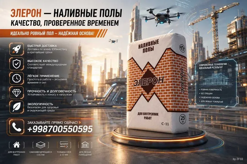 Eleron (Элерон) — это наливной пол цементно-гипсовой основе