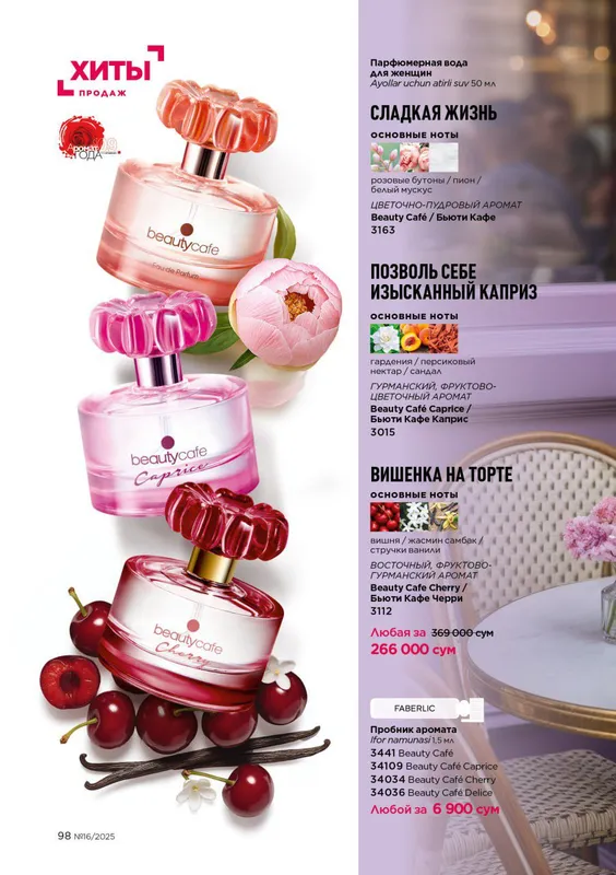 Парфюмерная вода для женщин Beauty Cafе