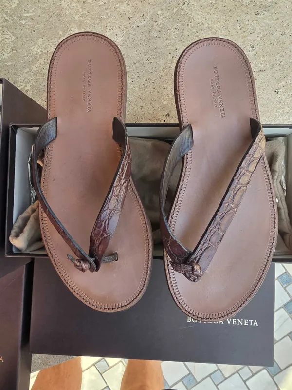 BOTTEGA VENETA сланцы оригинал аллигатор эксклюзив 7