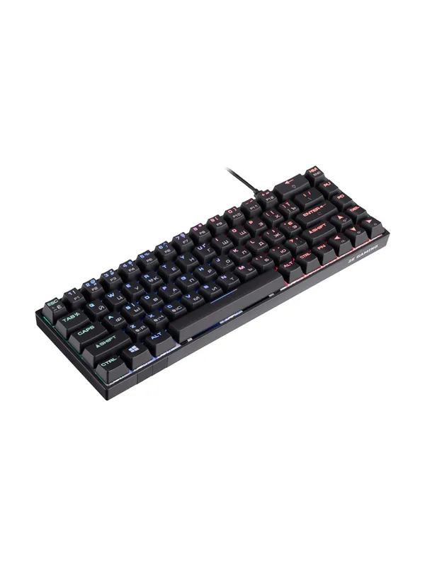 Механическая клавиатура 2E Gaming KG380 (68 кнопок, RGB, беспроводная/проводная, Blue Switch) — фото 3