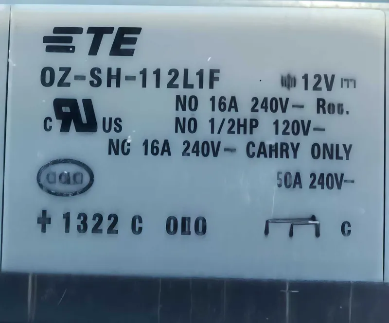 Реле OZ-SH-112L1F, 12V; 16A, 240V