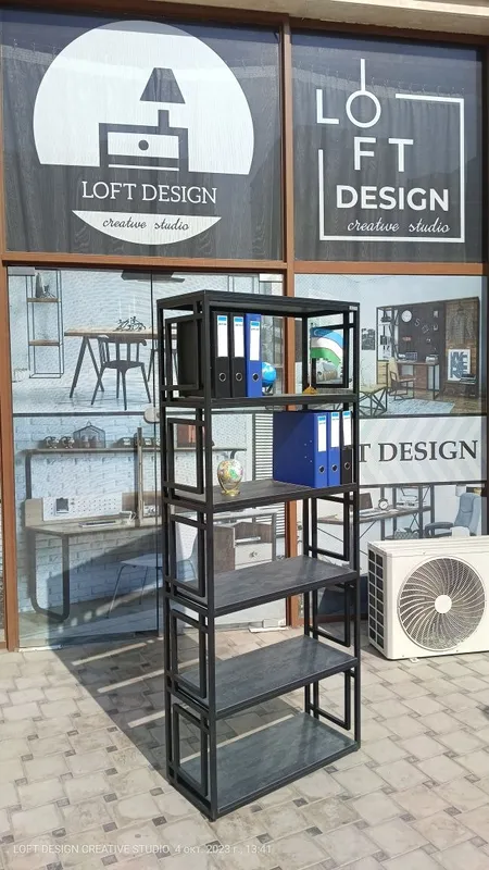 Loft uslubidagi ofis va uy uchun stellaj 2 Loft uslubidagi ofis va uy uchun stellaj 2