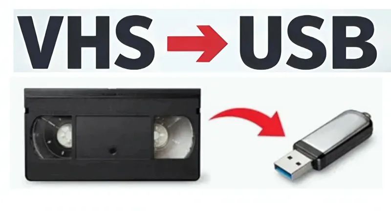 VHS kasseta fleshkaga