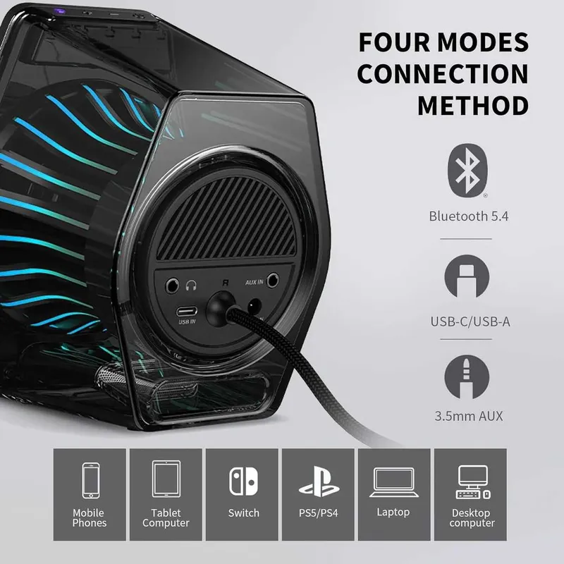 Edifier G2000 PRO игровые колонки 2.0/Bluetooth V5.4/USB-C/USB-A/AUX 2 Edifier G2000 PRO игровые колонки 2.0/Bluetooth V5.4/USB-C/USB-A/AUX 2