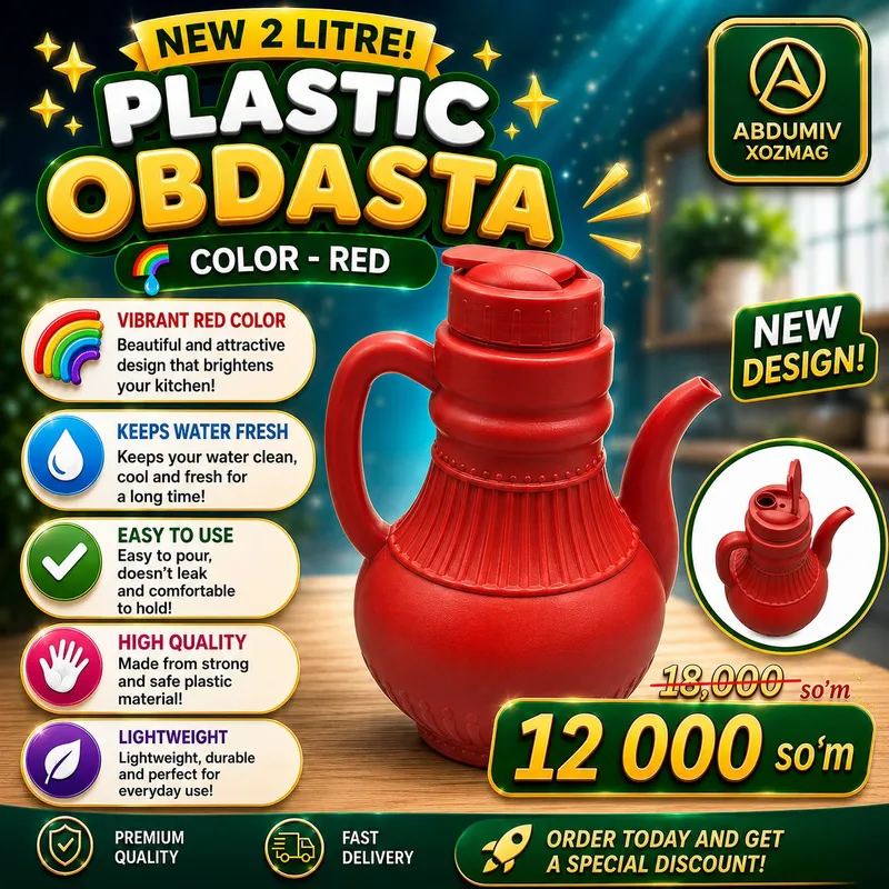 PLASTMAS QIZIL RANGLI OBDASTA 2 L - ABDUMIV XOZMAG 3