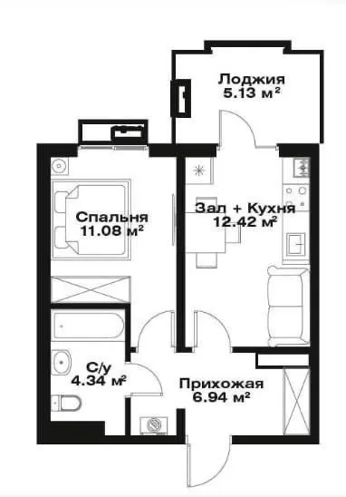 Продается 2 комнатная квартира 6