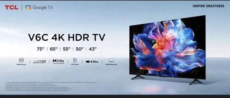Телевизор TCL 43V6C 4K HDR GoogleTv 2026 Оптом Доставка Бесплатно — фото 1