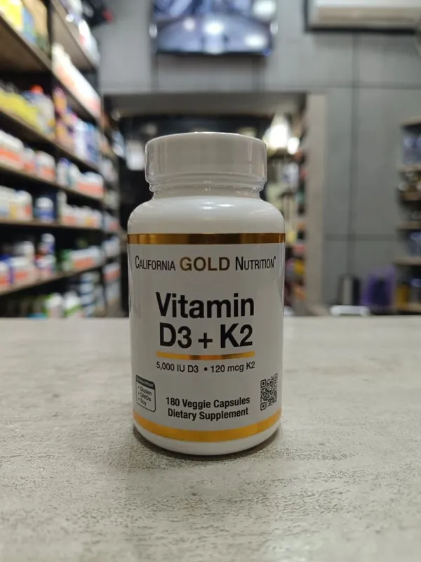 California gold nutrition vitamin D3 + K2 180 veg capsules