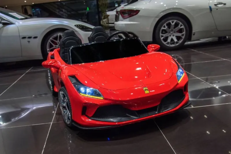 Большая детская машина Ferrari F8 двухместная до 110 кг болалар машинаси 6