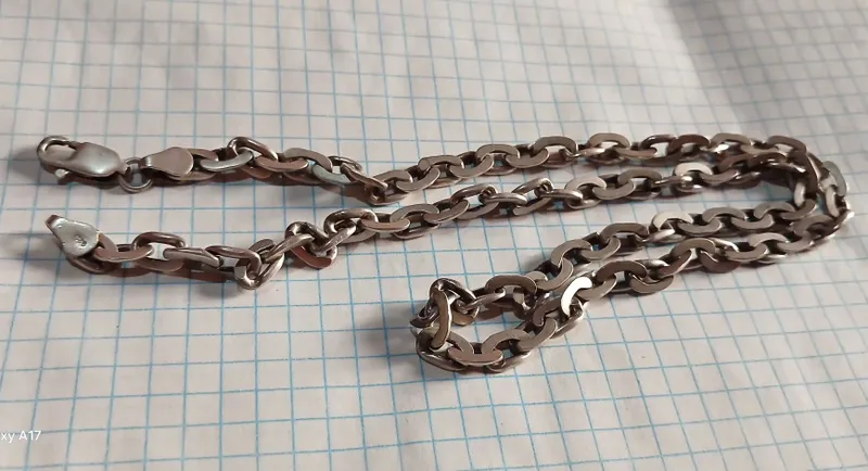 Серебро цепочка серьги кольца — фото 1