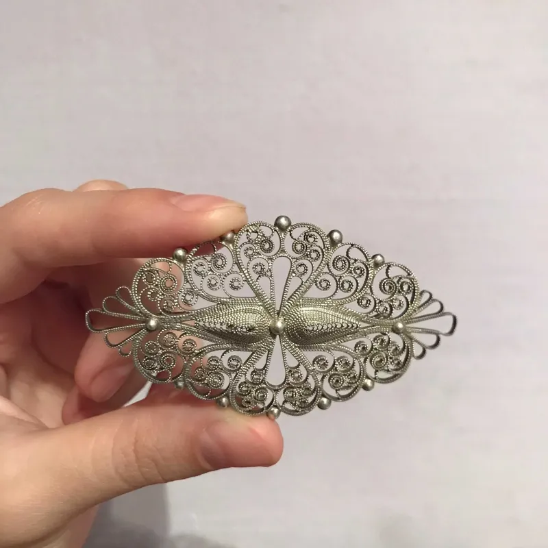 Редкая брошь СССР серебро 875